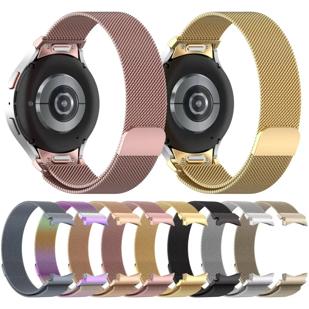 No Gaps Milanese-Armband für Samsung Galaxy Watch 4 5 6 7 44 mm 40 mm Classic 47 mm 43 mm 46 mm 42 mm Loop-Gürtel für Watch 5pro 45 mm Band