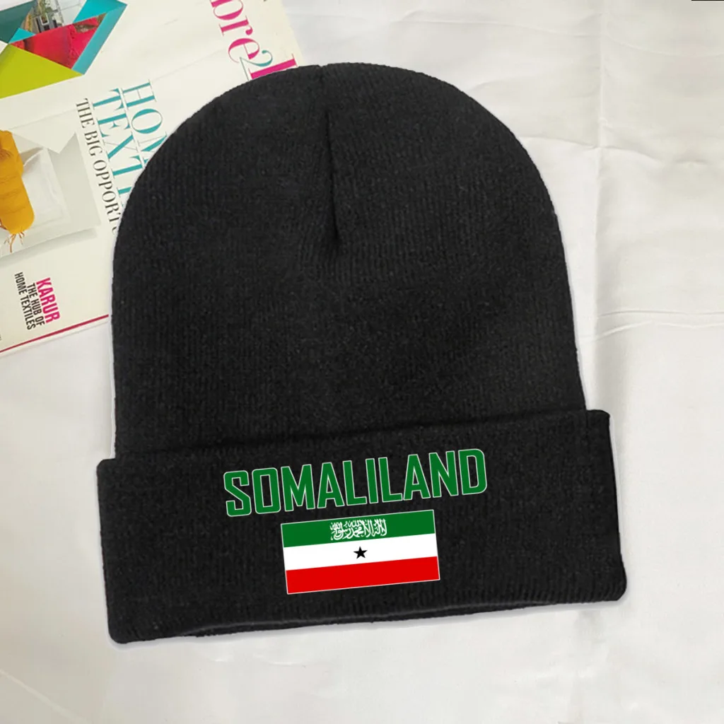 Somaliland Country Flag Top Print Men Women Unisex Knitted Hat Winter Autumn Beanie Cap Warm Bonnet