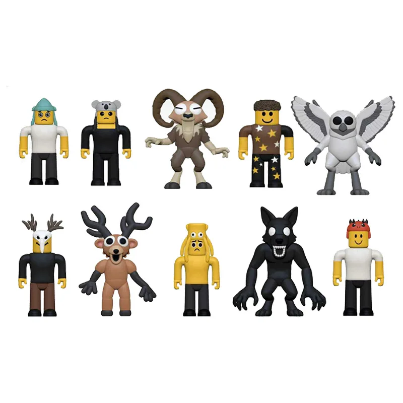 

New 99 Nights in The Forest Deer Owl Goat Player Protagonist Character Monster Set Model Assembled Figurine Plastic Toy Gifts