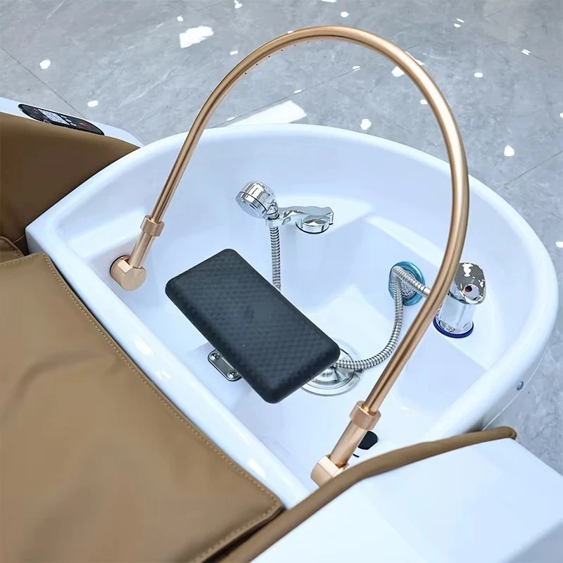 Hair Washing Station Electric Shampoo Bed with Massage Function for Barber Salon