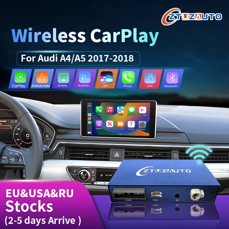 

Wireless CarPlay Android Auto Interface for Audi A4 A5 2017-2018, with Mirror Link AirPlay CarPlay Android Auto Camera Functions