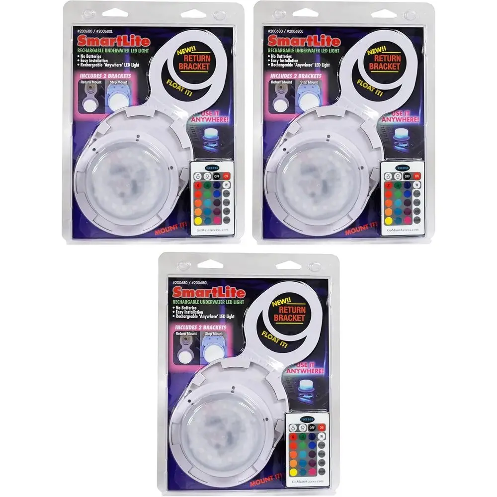 

LED Floating Pool Ladder Steps with Return Line Light - 3 Pack
