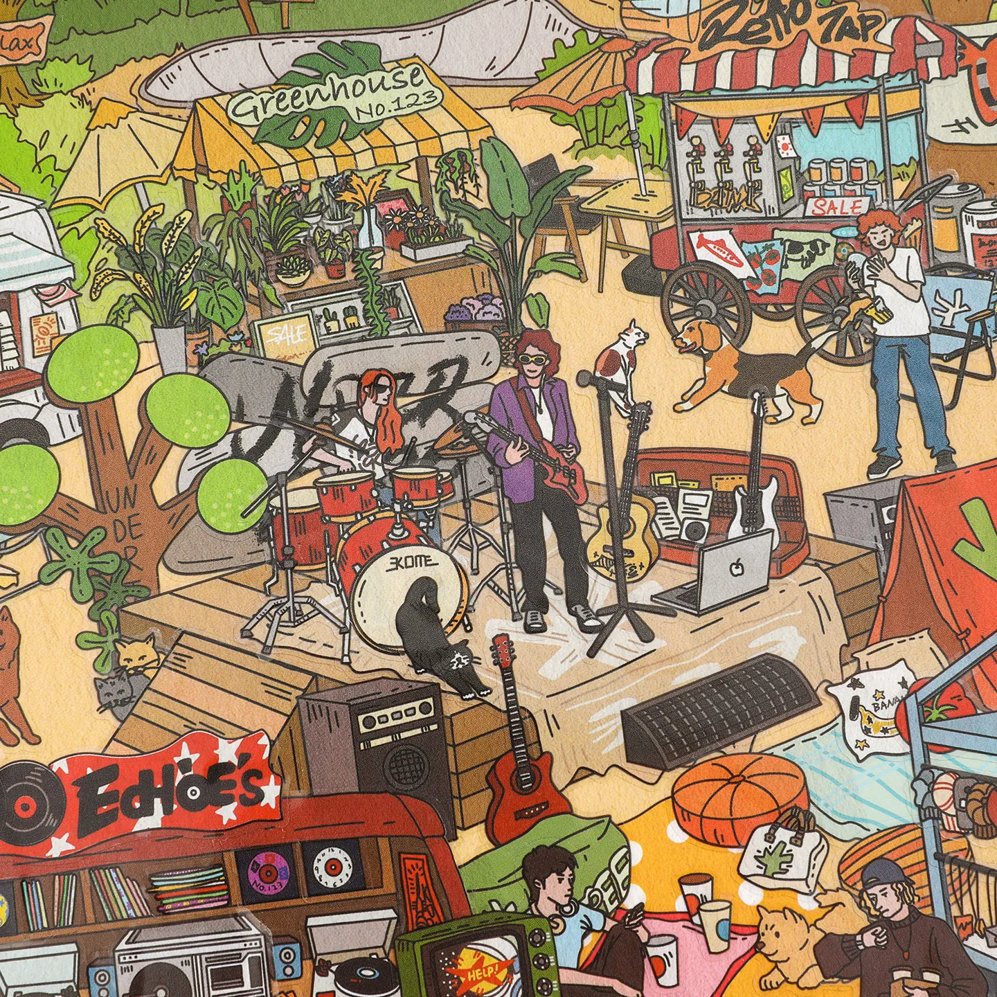 4 pcs Retro American Landscape Stickers + Decor Paper - Ideal for DIY Scrapbooking, Travel Journals & Nostalgic Crafts