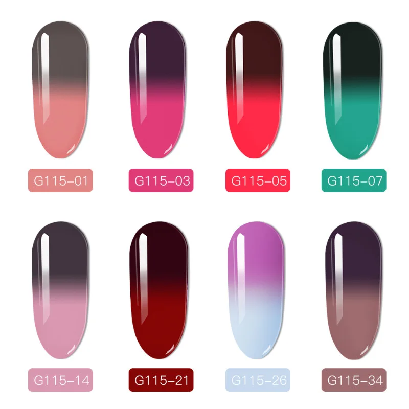 Cambia graduale del colore 5ml Gel UV Cambia temperatura Penna colla per smalto Ruota la colla per facilitare la penna colla per smalto