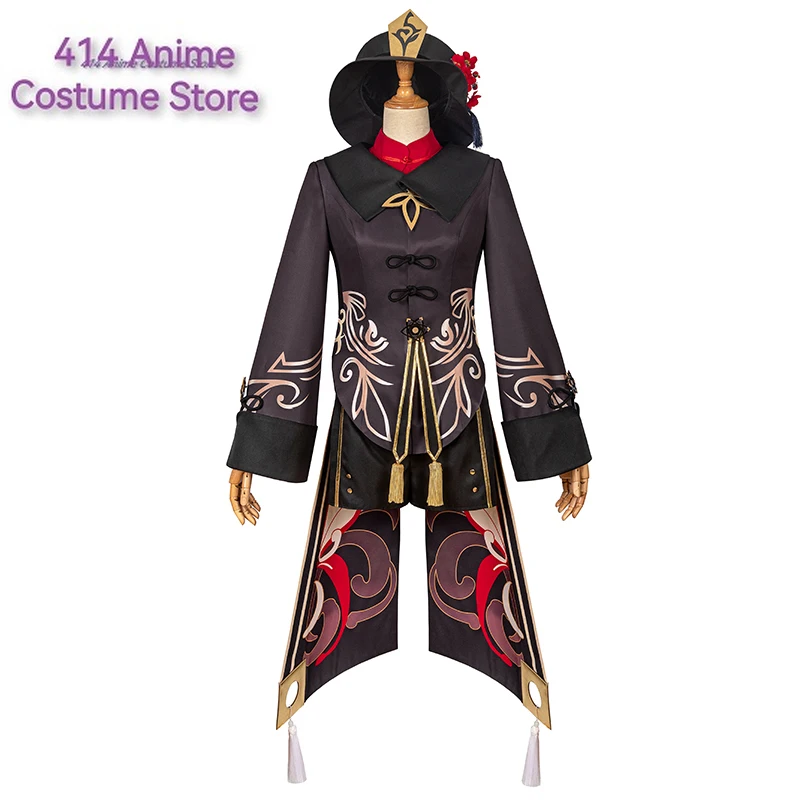 Game Genshin Impact Hu Tao Cosplay Costume Anime Outfits Dress Halloween Carnival Women Girl Uniforms Full Set