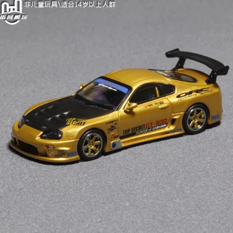 INNO 1:64 مقياس TYT SUPRA A80 TOP SECRET GT300 سبيكة محاكاة نموذج سيارة معدنية مجموعة ثابتة Decoratede عطلة لعبة هدية