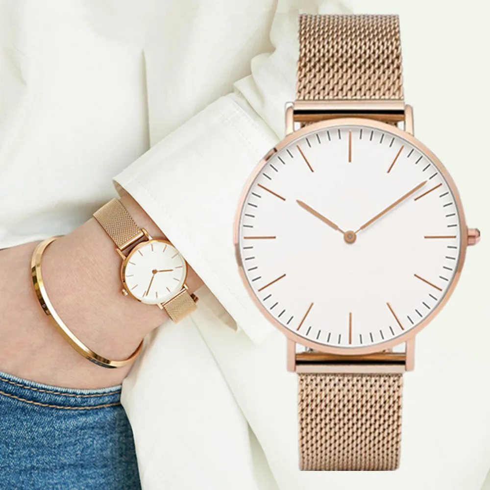 Fashion Quartz Wristwatch for Women Top Brand Luxury Ladies Quartz Wristwatches Metal Mesh Band Simple Female Clock Montre Femme