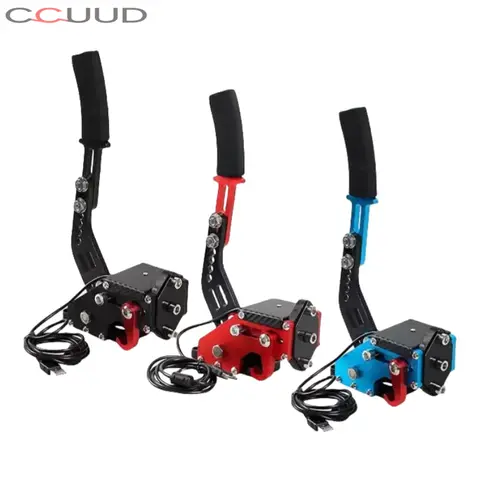 Aluminum USB Handbrake for PC SIM Racing, Fit Logitech G25/G27/G29, T500, FANATEC, with Clamp (PC Only)