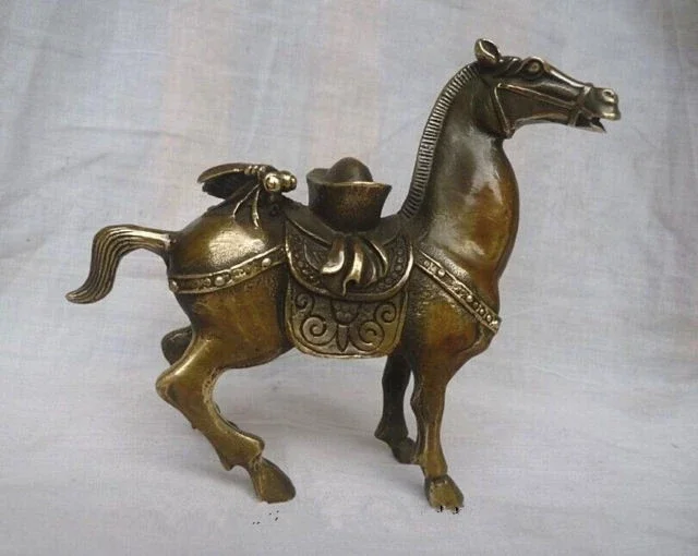 

Elaborate Chinese Decoration Copper Manual Horse Auspicious Statue