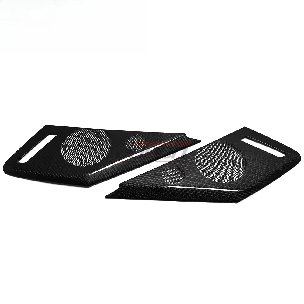 For Chevrolet Corvette C8 Z51 Z06 2020-2023 Carbon Fiber Fabric Car Sticker Door Speaker Cover Trim Interior Accessories