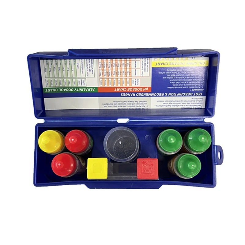 A74E-5-Way Test Kit For Pool & SPA Acid Demand Chlorine Total Alkalinity Bromine PH Water Quality Tester Set