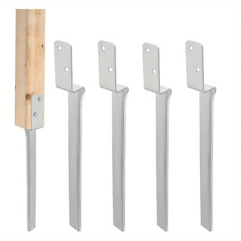 

Steel Driven Ground Anchors for Wooden Swings Stakes Impact Ground Sleeves Wood Post Reinforcement Heavy Duty Fixation