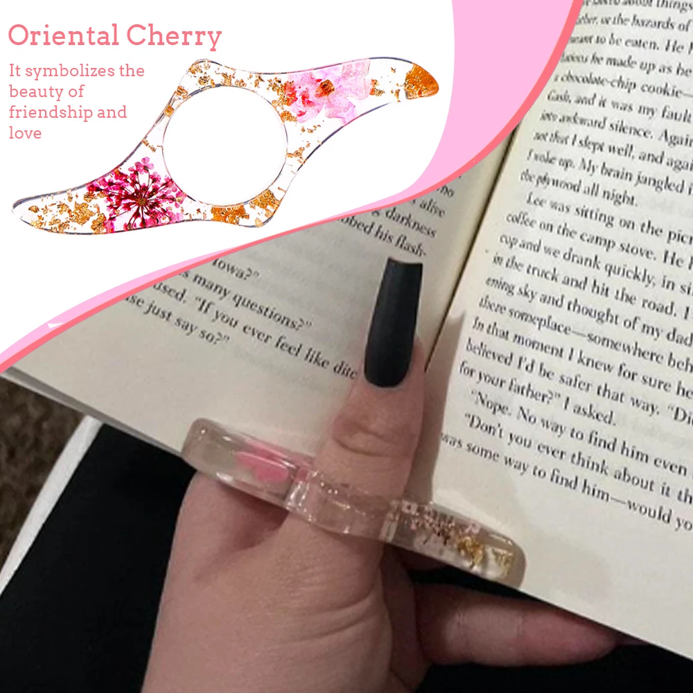 Exquisite Dried Flowers Thumb Book Support Book Page Holder Reading Aid Convenient Bookmark Book Accessories for School Office image 3