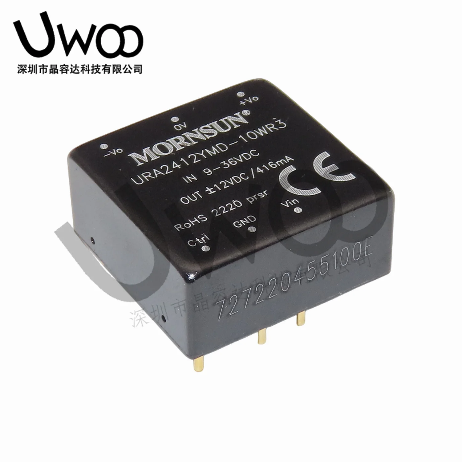 Original Genuine  URA2412YMD-10WR3 Wide Voltage 9-36V to ±12V ±416mA Regulated Dual DC-DC Power Module ROHS PSE KC