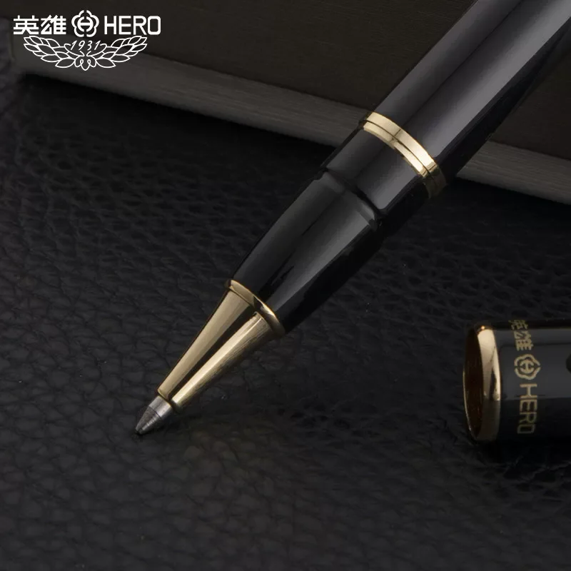 Original Hero 1079 Black Metal Rollerball Pen Noble Luxury Ballpoint/Sign/Writing Pens