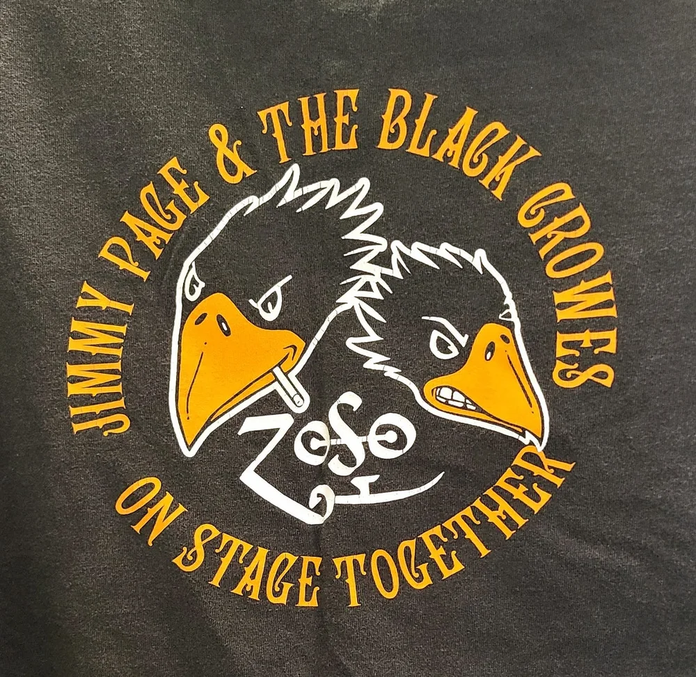 Vintage Rare 90S Black Crowes And Jimmy Page Concert T-Shirt Double Sides S-5Xl