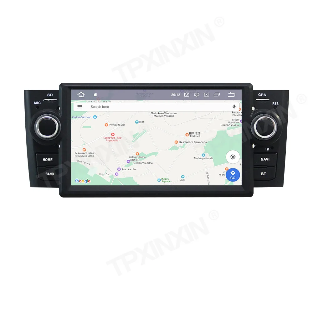 TPXINXIN Radio mobil 7 inci Android 12, Radio mobil 7 inci untuk Fiat Linea Grande Punto 2007-2012 navigasi Multimedia Player Carplay Head Unit 2Din