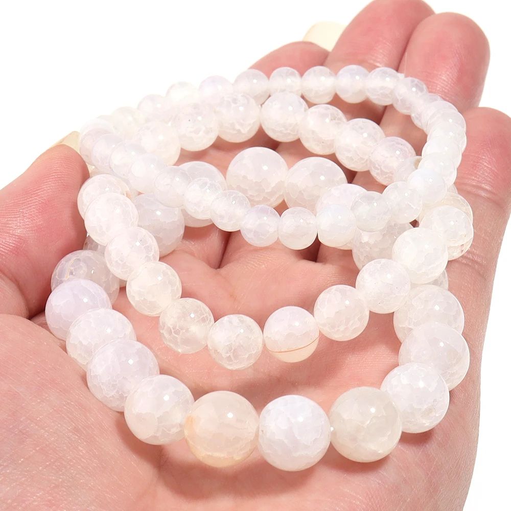 OAIITE White Broken Agate Bracelet Shattered minimalist Natural Stones Beads Purify the Soul Yoga Meditation Jewelry Gift