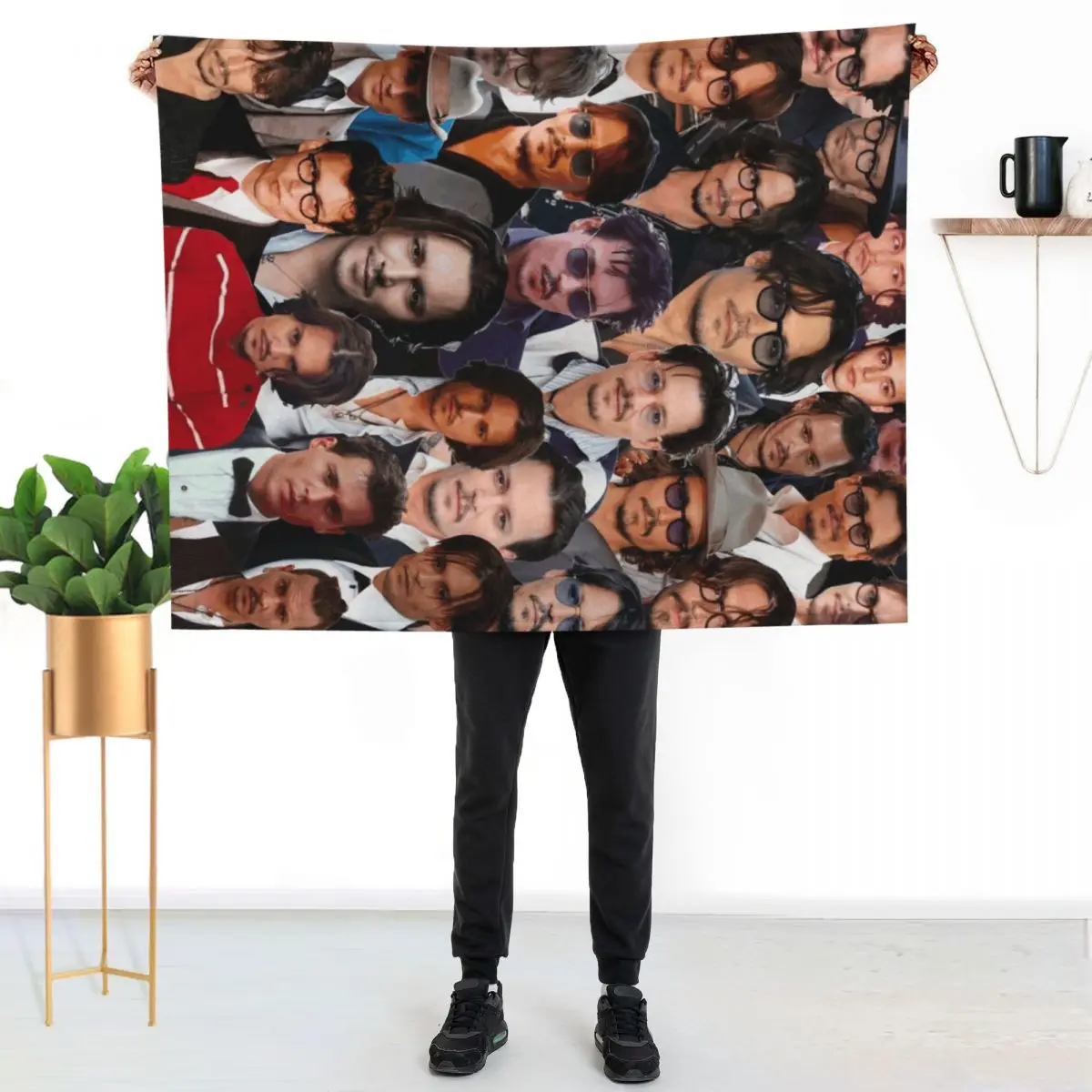 

Johnny Depp Photo Collage Throw Blanket Versatile Cozy Throw Blanket for All Occasions