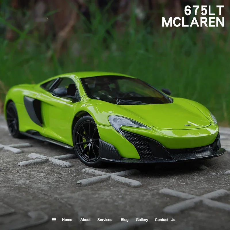 WELLY 1:24 McLaren 675LT Supercar Alloy Car Diecasts & Toy Vehicles Car Model Miniature Scale Model Car Toy