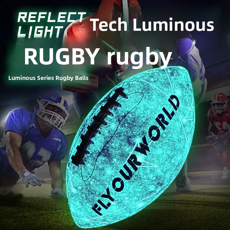 Glow in the Dark American Football Size 9 PU Ball Luminous Night Game Training Sports Ball for Adults Personalized Gift