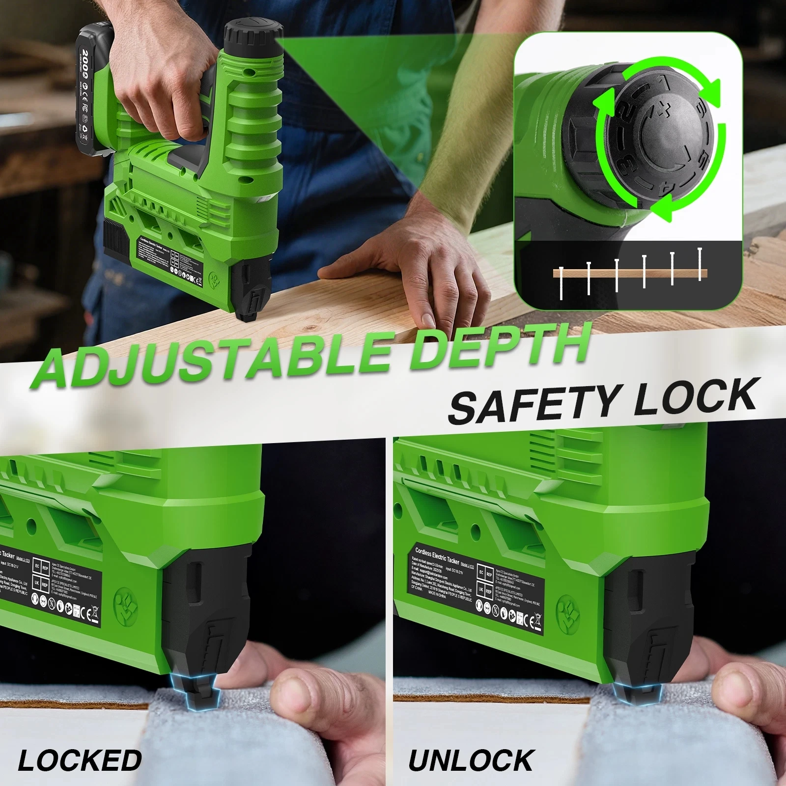 Taskstar 18 مقياس 2 في 1 مسدس مسامير كهربائي دباسة لاسلكية تأطير بائع المسامير أداة الأثاث ل ماكيتا 18 فولت بطارية دبوس