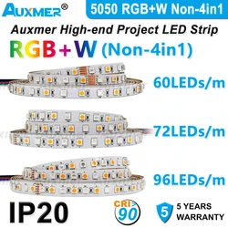 5050rgb + w led strip, cri90, 96leds/m ou 72leds ou 60leds/m luzes, rgbw, Non-4in1, ip20, dc24v, para ktv, sala de entretenimento, sala de esportes