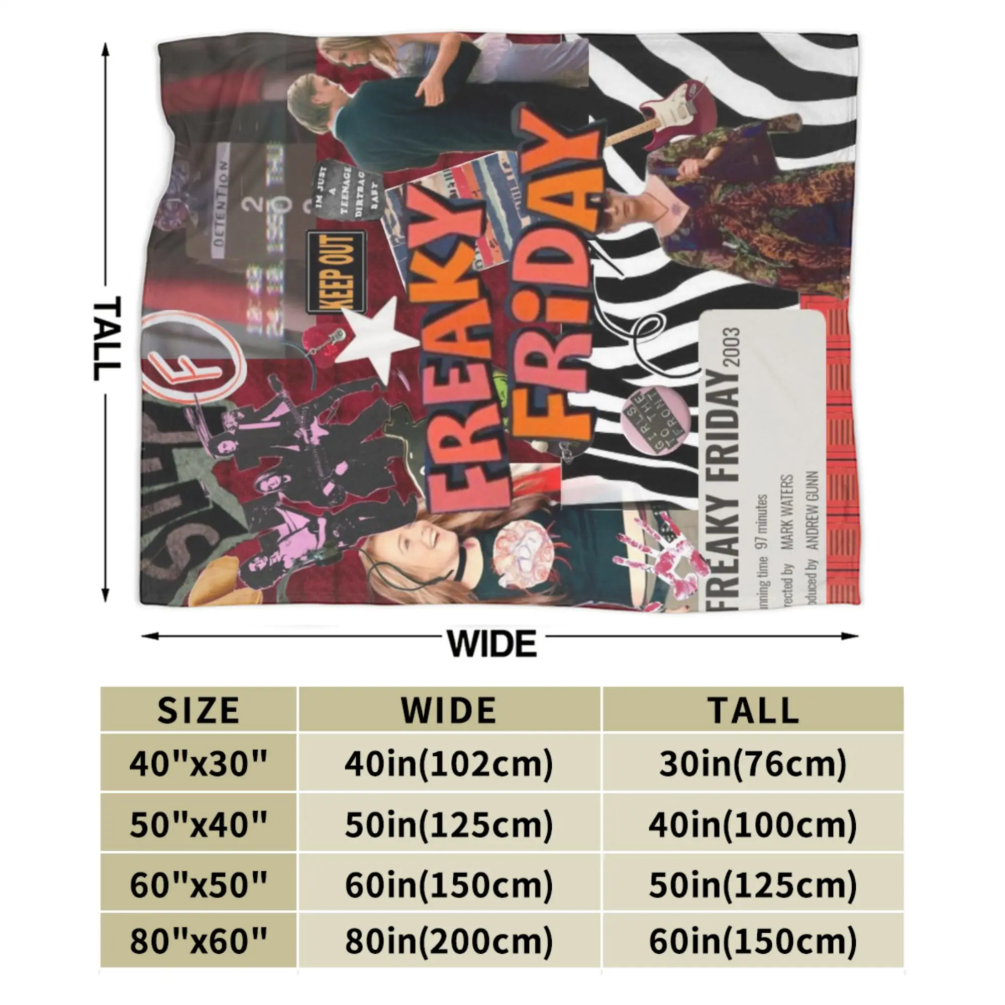 فظيع الجمعة فيلم الغيتار أغنية الحفل البطانيات الصوف الاسترخاء خفيفة الوزن رقيقة رمي بطانية لحاف الفراش