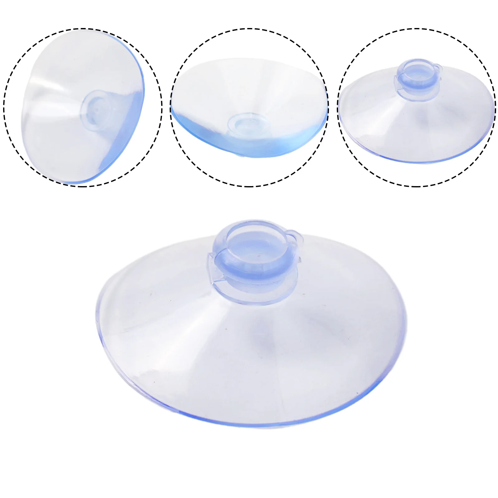 Round Suction Cup Strong Suckers Transparent Removable Wall Hooks 4pcs/10pcs 55mm Aesthetics Clear Hanger Kitchen