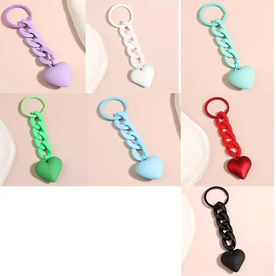 1/5/10/20/50/100pcs Heart Chain Keychain Funny Positive Mini Items Playful Design Daughters Friends Halloween, Christmas, Valent
