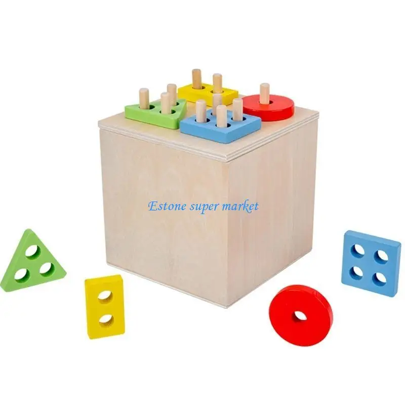 090B Hộp Đồng Xu Sáng Tạo Đồ Chơi Gỗ Cho Bé 1 2 3 Tuổi Trung Tâm Hoạt Động Giảng Dạy Pr