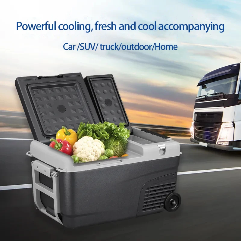 Car refrigerator compressor refrigeration double door 12V24V220V new dual-purpose refrigerated car truck car refrigerator