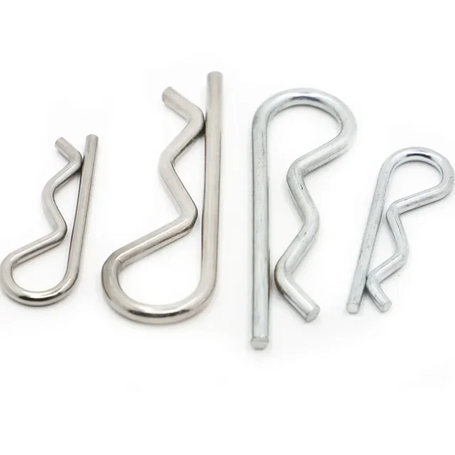 Zatrzaski ze stali nierdzewnej R Pin Clips 1/1.2/1.6/1.8/2/2.5/3/4/5 mm Stal cynkowa Bezpieczny zacisk dzielony Bezpiecznik Szpilka do przyczepy