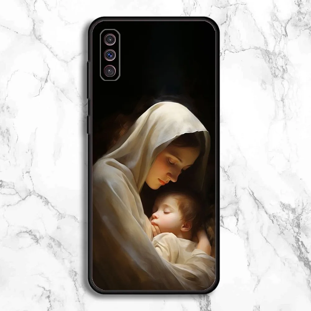 Virgen St.Mary Celestial Mother Phone Case For Samsung Galaxy A13,A21s,A22,A31,A32,A52,A53,A71,A80,A91 Soft Black Phone Cover