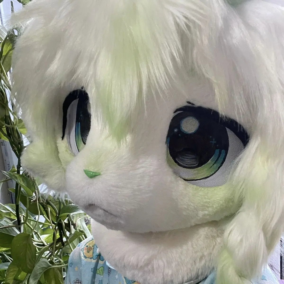 Kemono máscara base cabra grama ovelha impressão 3d semi realista besta terno crânio cosplay traje acessório crânio universal