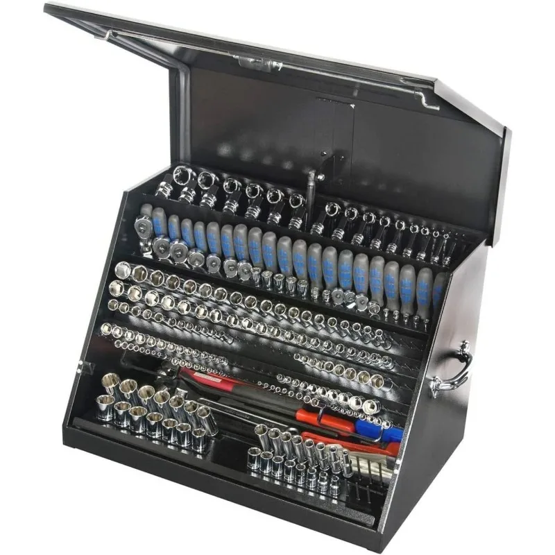 Montezuma – LA400B – 30-Inch Portable TRIANGLE Toolbox  Multi-Tier Design 16-Gauge Construction