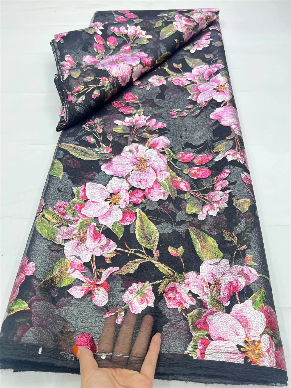 ナイジェリア産ブロケードジャカードオーガンザレース生地2026高品質レースアフリカフランスジャカードネットレース、結婚式やパーティーの縫製用