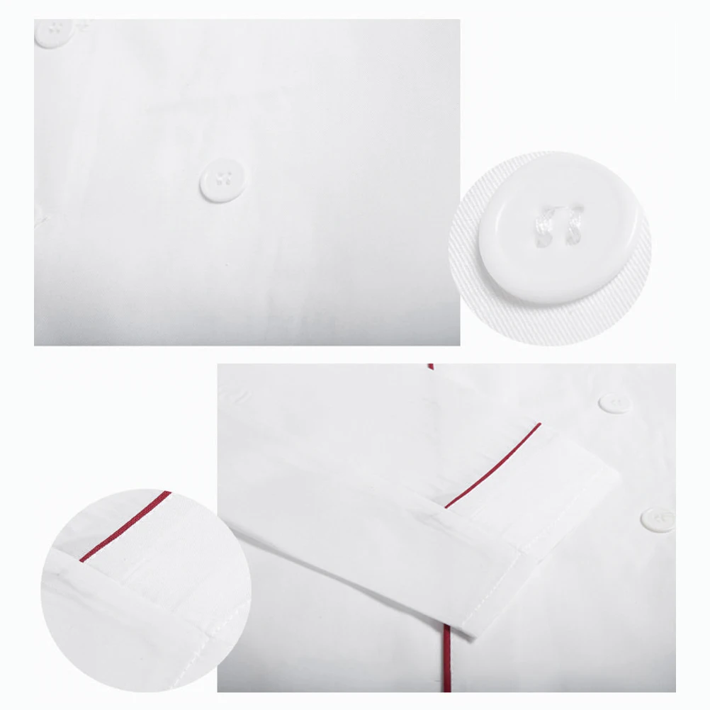 Long Sleeve Chef Jacket Red Embossed Xxl Breathable Oil Proof Casual Loose Chef Clothing for Restaurant Hotel Catering Barbecue