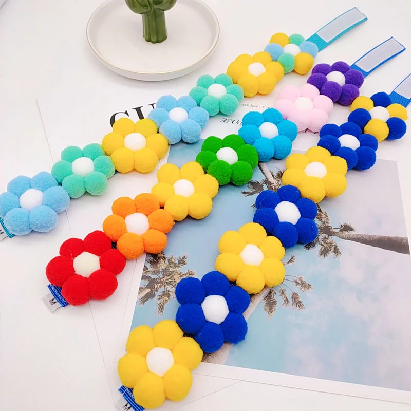 Ins style Dog Collar Fashion Soft Pet Cat Flower Necklace pet photography Decoration for Dogs Cats Puppy Kitty Decoration