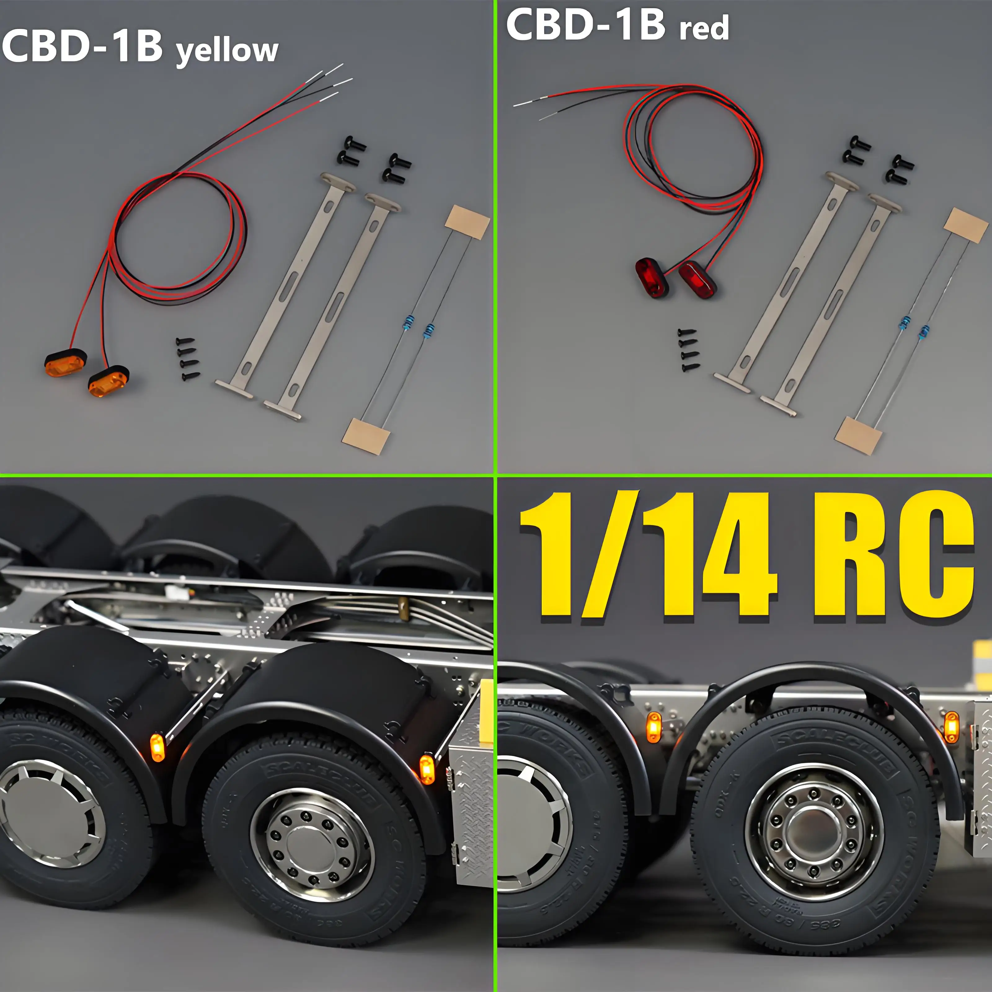 

Светодиодный 3В-фонарь габаритного освещения и предупреждающий маячок для радиоуправляемых моделей грузовиков 1:14 (SCANIA Tamiya 770S R620, VOLVO ACTROS AROCS), запчасти для самостоятельной сборки