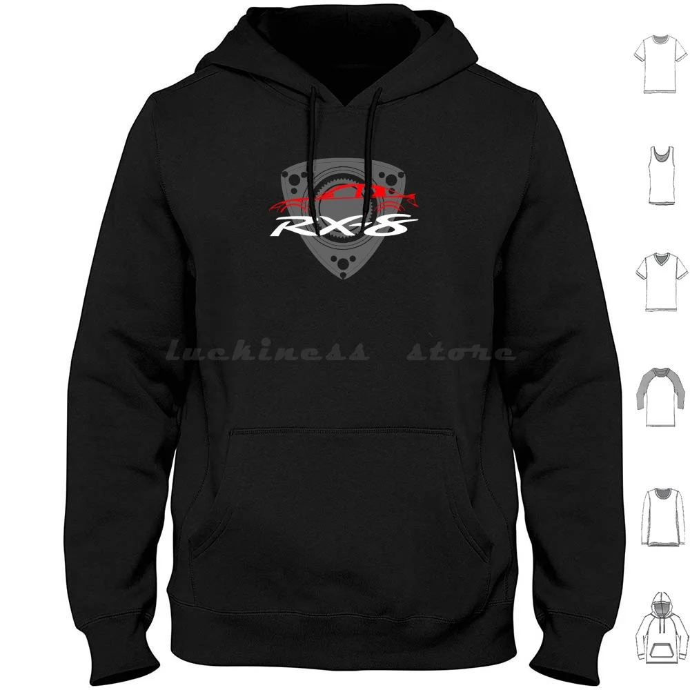 Rx8 Rotor Hoodie Cotton Long Sleeve Rx8 Rotor Rx7 Rotary Mazda Jdm Drift Car 13b Engine Wankel Turbo Fd Rx3 Rx 7 Race