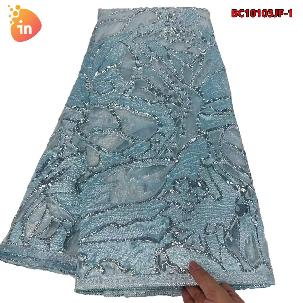 

2024 African Nigerian Tulle Lace Fabric, Organza Embroidery Guipure Party Gown Dress Brocade Jacquard Wedding BC10103JF