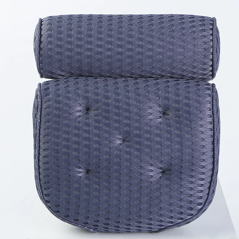 Imagem -02 - Almofada de Banheira Memory Foam 4d Square Azul e Cinza Ventosas Massagem Hotel Hot Spring Spa Corpo Branco