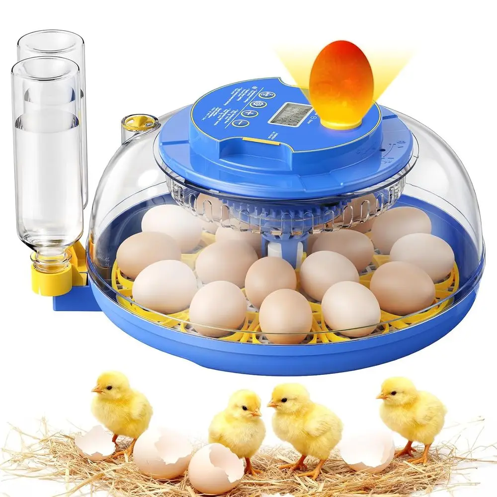 

360° Automatic Egg Turner with Humidity Control for Hatching Chicken, Duck, Goose, Quail Eggs
