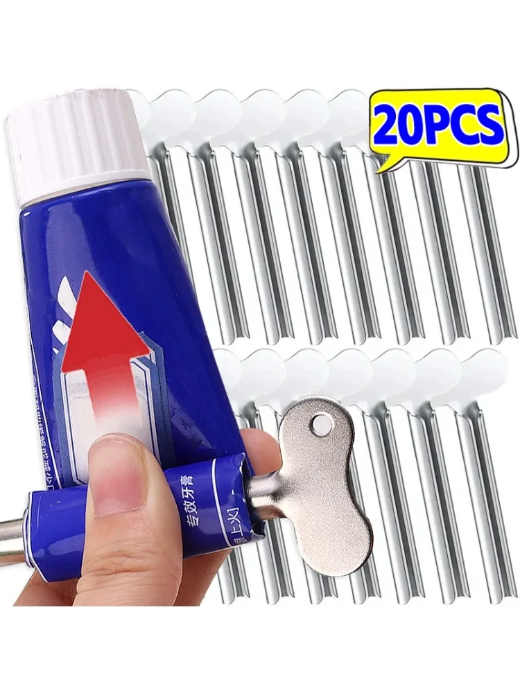 Presse-dentifrice en métal pour salle de bains, 5 à 20 pièces, Tube en acier inoxydable, rouleau clé universel pour Tube crème, outil de presse-peinture
