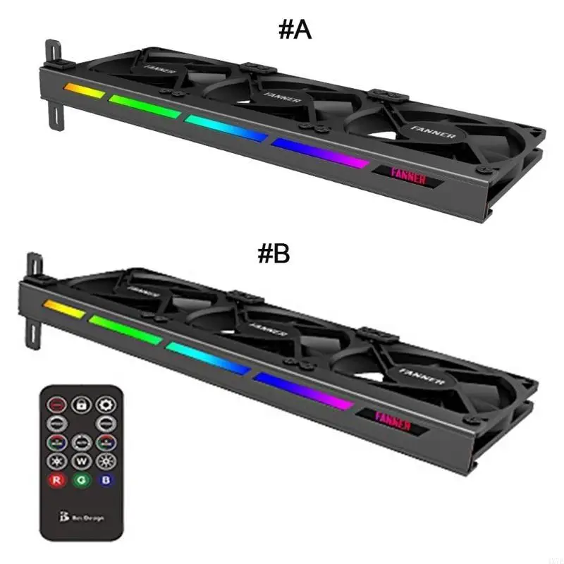 

4X7E Высокоскоростной 3-контактный 12 В 0,36 А вентилятор охлаждения видеокарты Вентилятор VGA для охлаждения со светодиодной