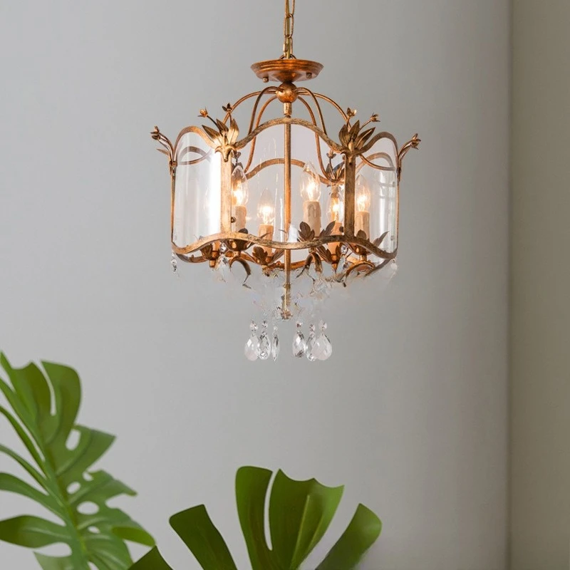 

American restaurant chandelier old table lamp French creative store crystal lamp