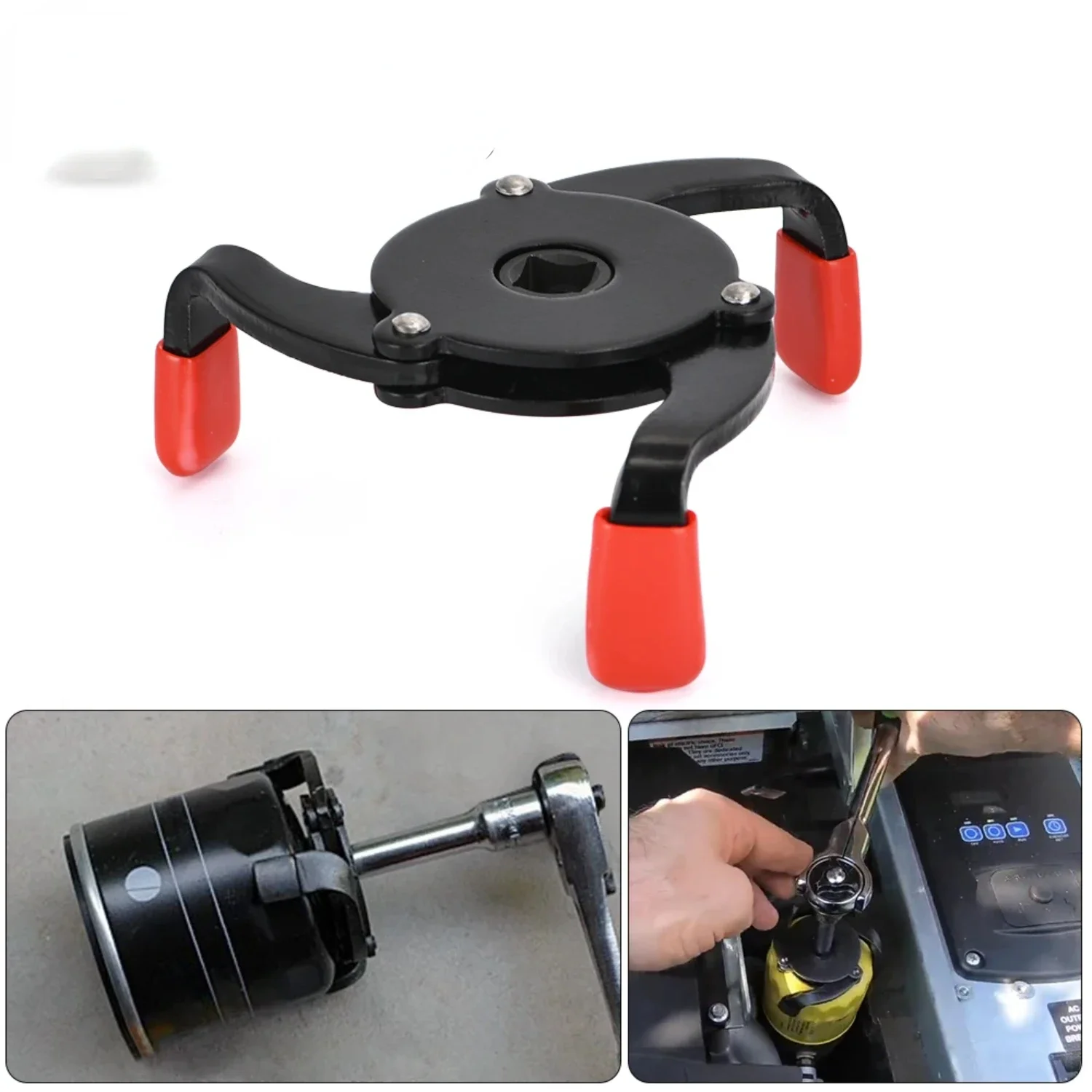 Essential Top-notch High Quality Adjustable Car Oil Filter Remover Wrench Tool with 3 Jaw Design, 3/8