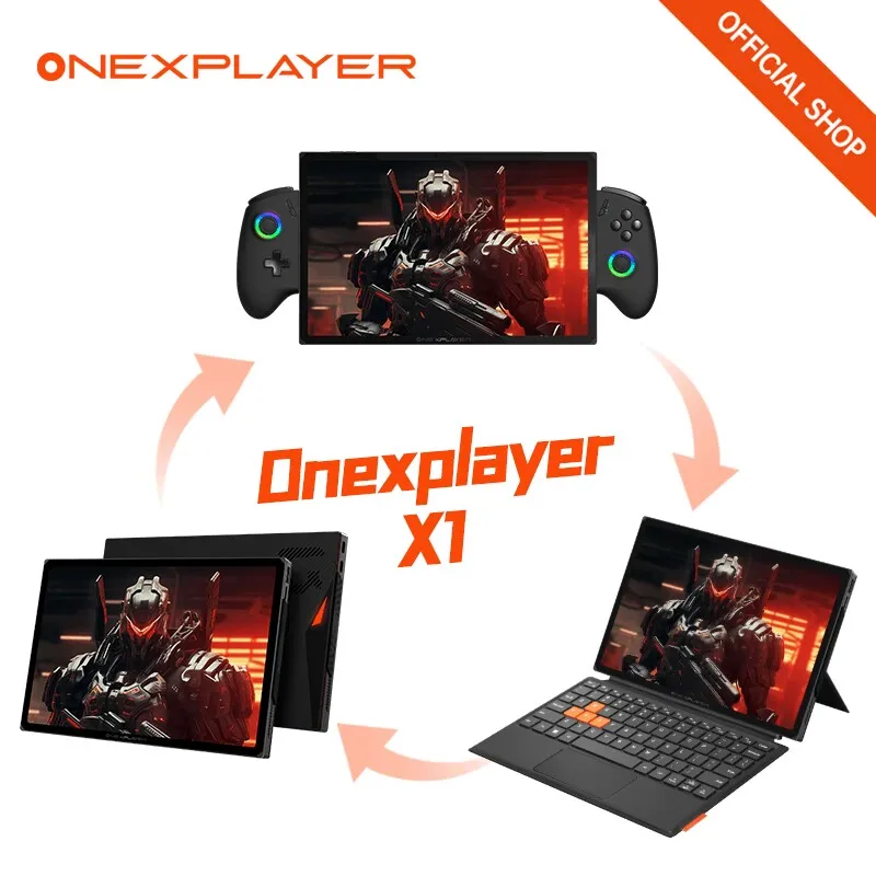 Onexplayer-ポータブルハンドヘルドゲームコンソール,onexplayer x1,64g,Intel Coreウルトラ7, 155h,oculink,送料無料,新品