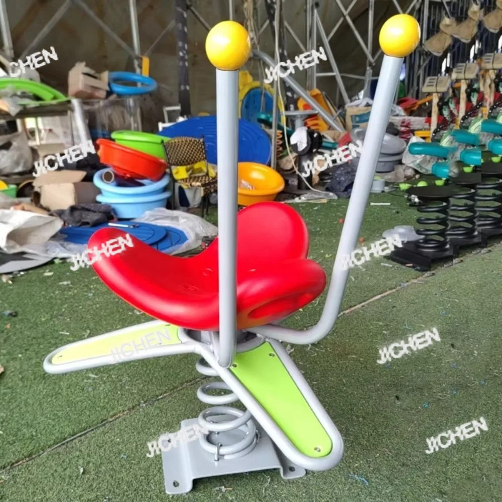 

Neu Children's Outdoor Rotating Spring Wooden Horse, School Park Amusement Equipment, and Children's Rotating Seats Are Selling